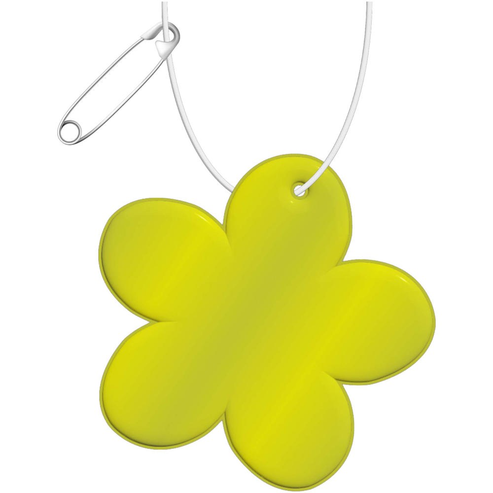 RFX™ H-13 leichter, reflektierender PVC-Anhänger Blume - neongelb