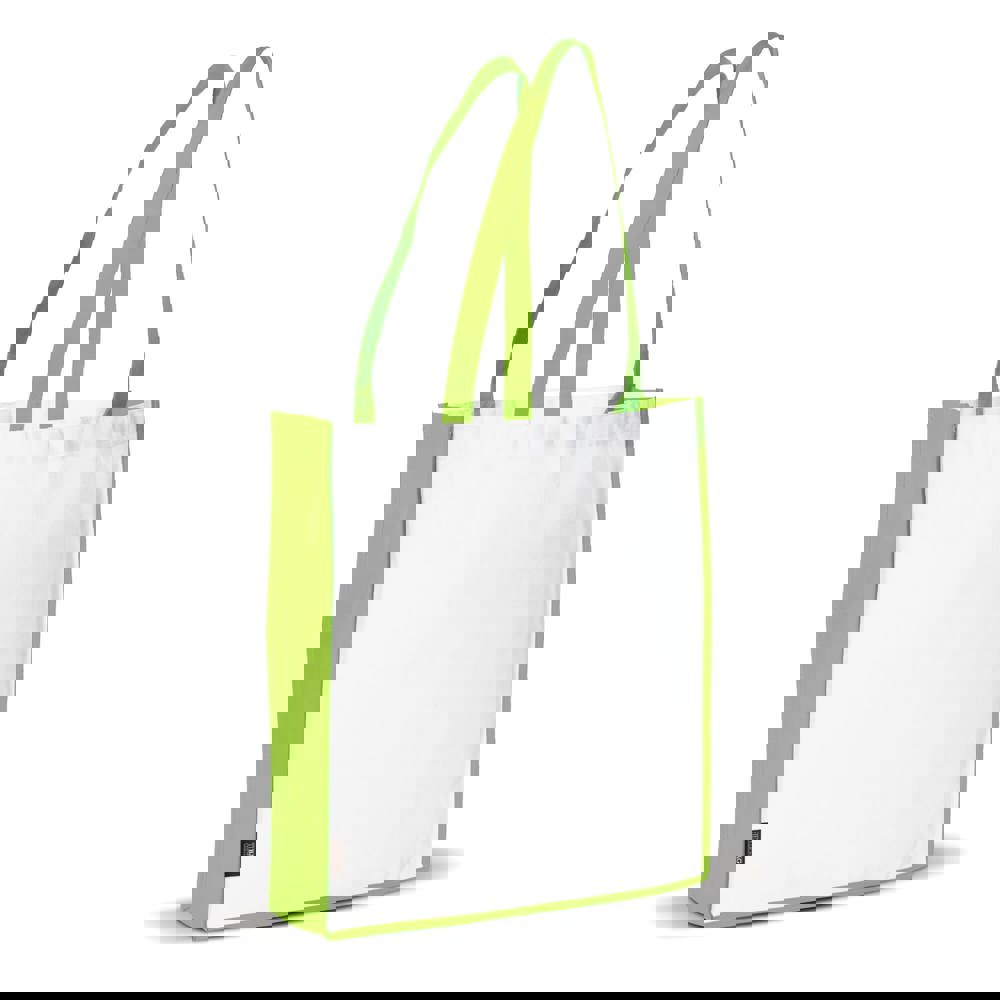 Tragetasche Non-Woven 75g/m² - Weiss / Hellgrün