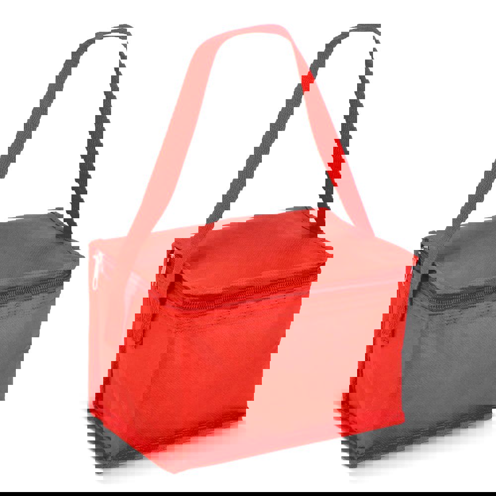 R-PET 6 Dosen-Kühltasche Non Woven 20x 13 x 12,5cm 75g/m² - rot