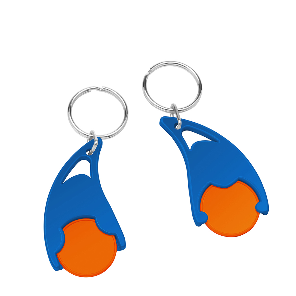 Chiphalter mit  1€-Chip "Epsilon" - orange/blau