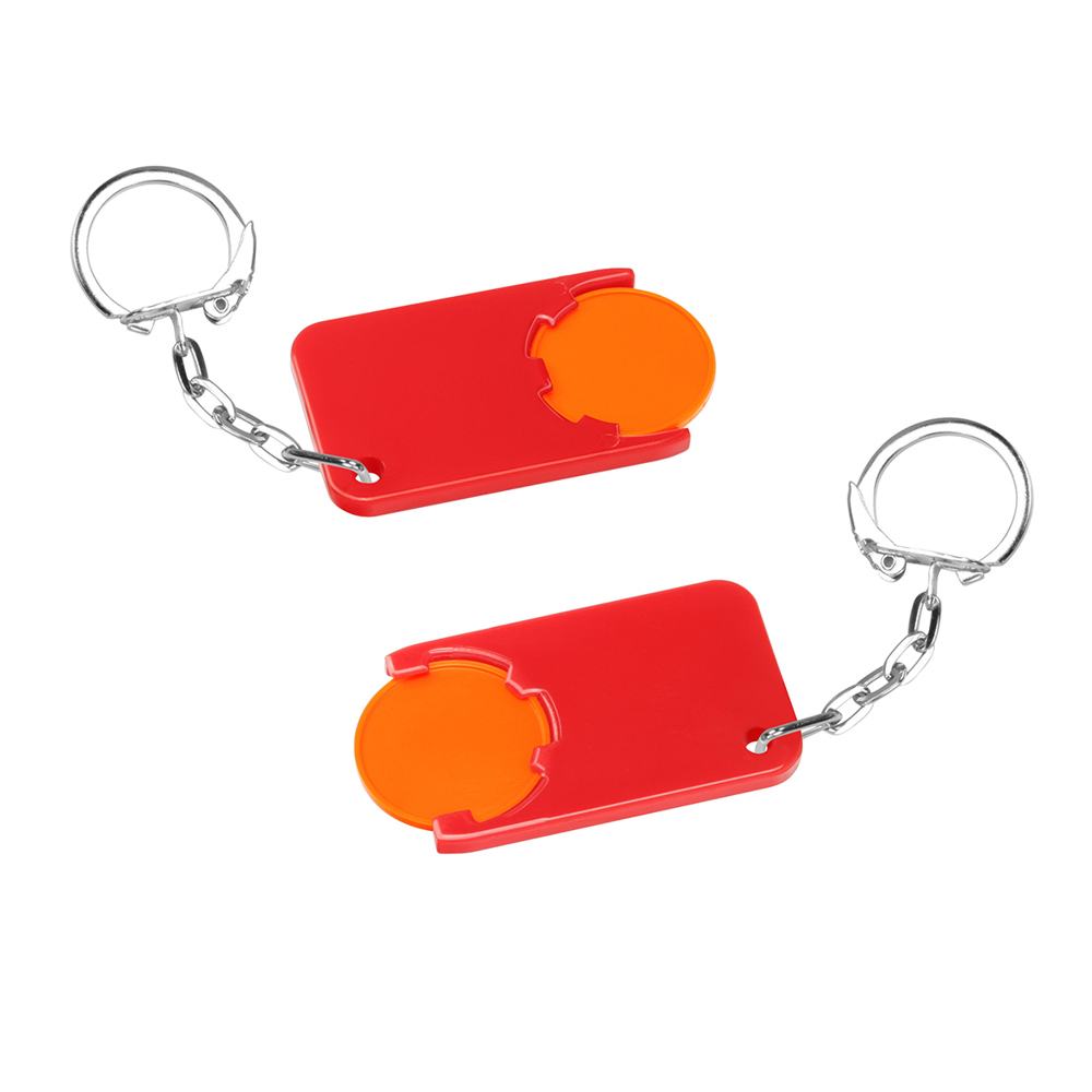 Chiphalter mit 1€-Chip "Beta" - orange/rot