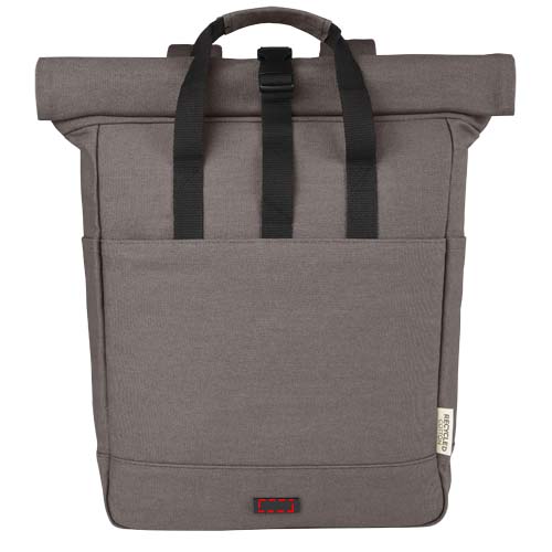 Joey 15" GRS Rolltop Laptoprucksack aus recyceltem Canvas 15 L