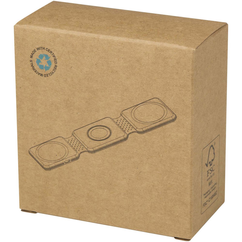 Armus 15 W 3-in-1 zusammenklappbares kabelloses Ladegerät aus recyceltem Kunststoff