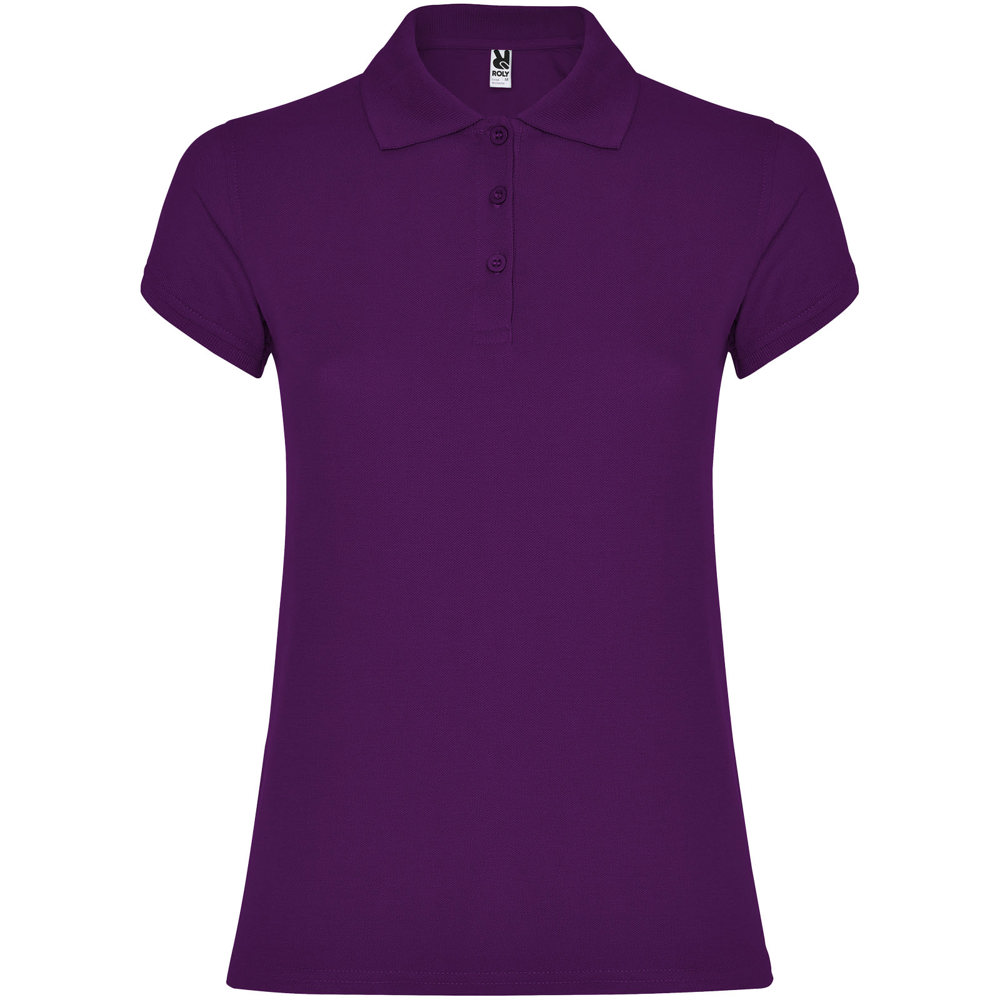 Star Poloshirt für Damen - lila