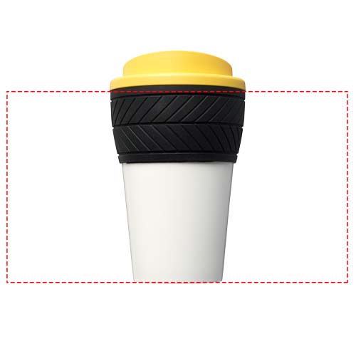 Brite-Americano® 350 ml Isolierbecher mit Schutzring Reifen-Design