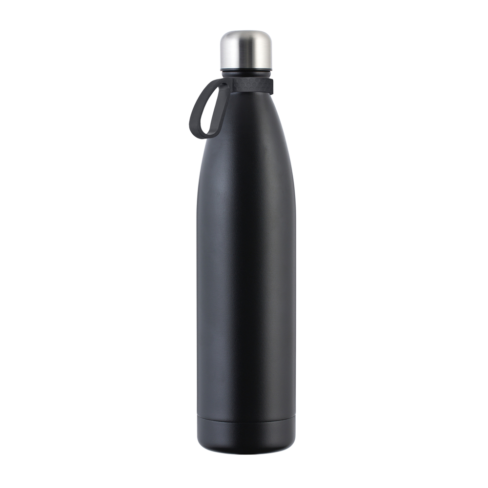 Thermotrinkflasche RETUMBLER-NIZZA XXL - dunkelgrau, schwarz, silber
