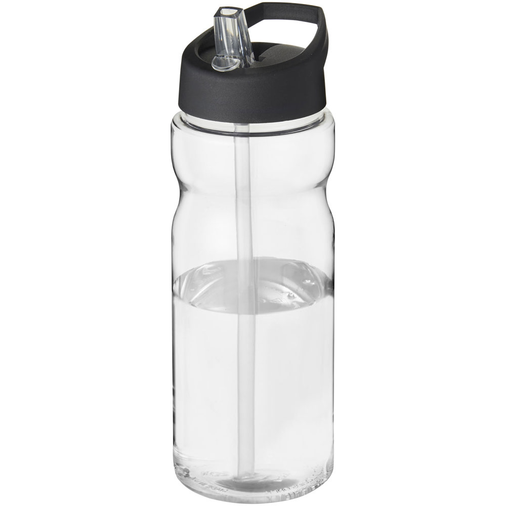 H2O Active® Base Tritan™ 650 ml Sportflasche mit Ausgussdeckel - transparent klar, schwarz
