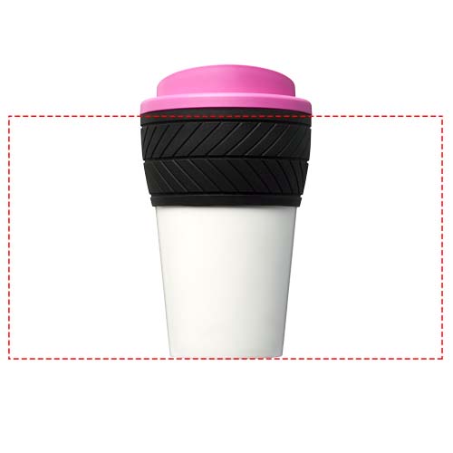 Brite-Americano® 350 ml Isolierbecher mit Schutzring Reifen-Design