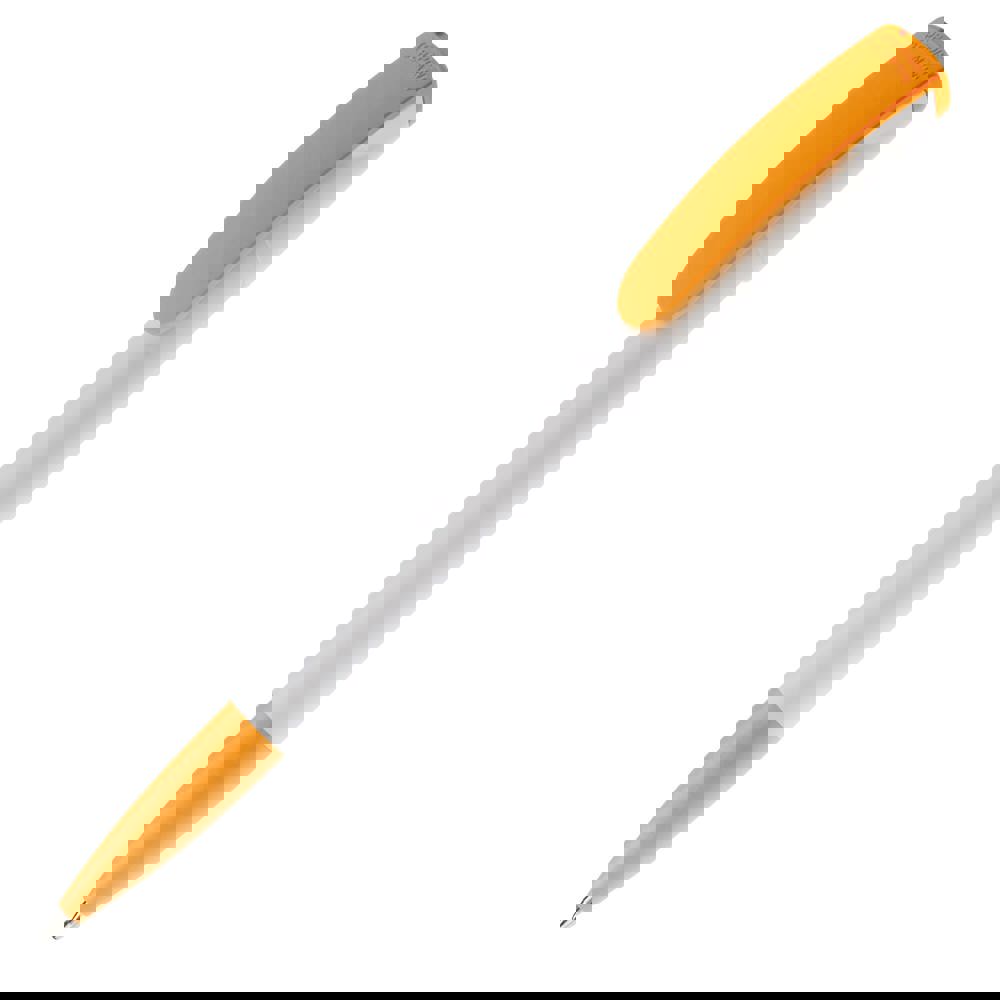 Kugelschreiber Deniro Hardcolour - Weiss / Orange