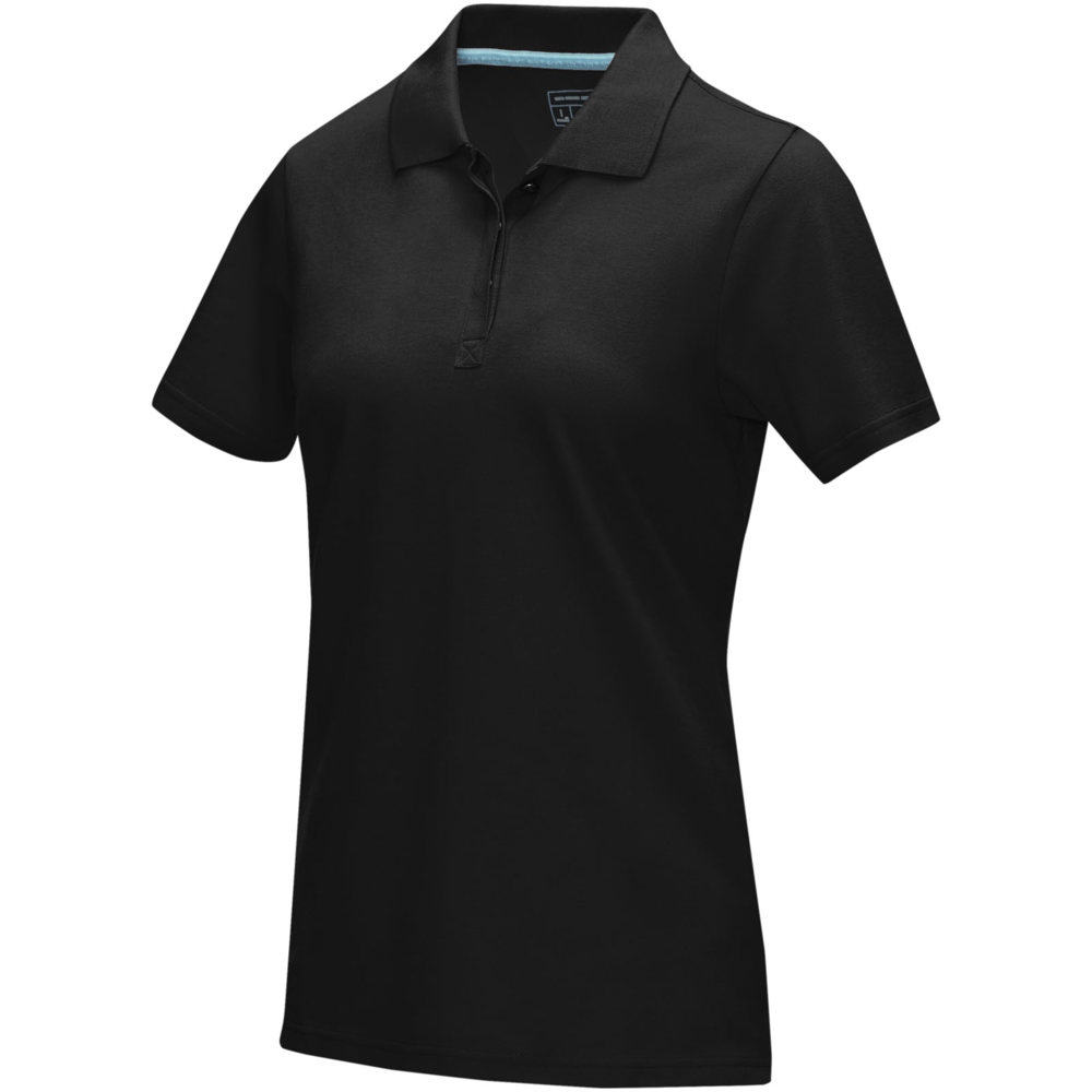 Graphite Poloshirt aus Bio-Baumwolle für Damen - schwarz