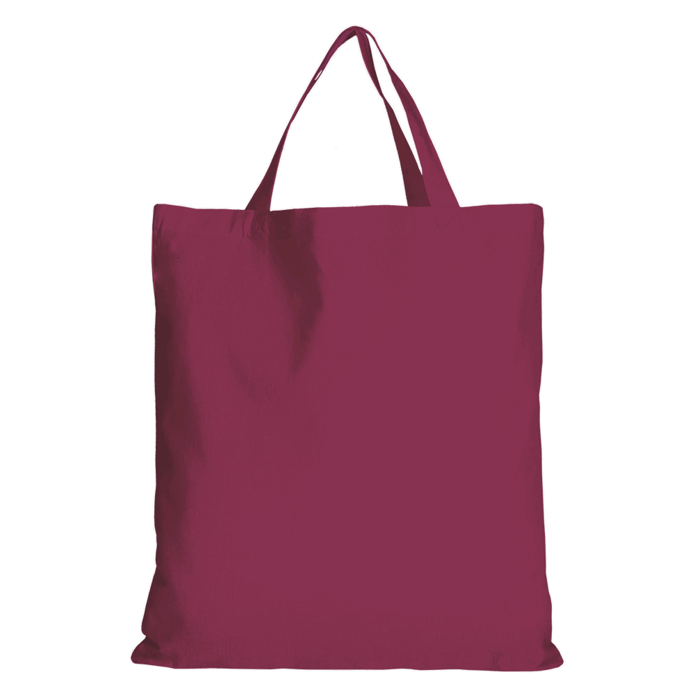Baumwolltasche - OEKO-TEX®, ca. 140 g/m², mit zwei kurzen Henkeln - bordeaux