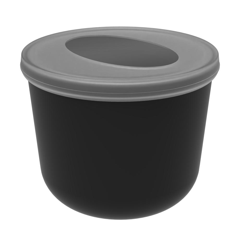 Lunchpot "ToGo", 650 ml - schwarz/transparent