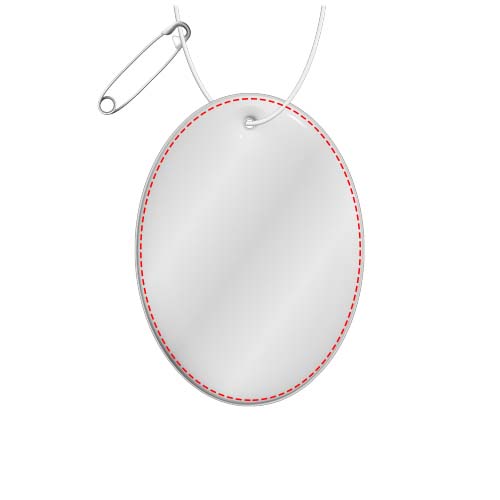 RFX™ H-16 ovaler, leichter, reflektierender PVC-Anhänger
