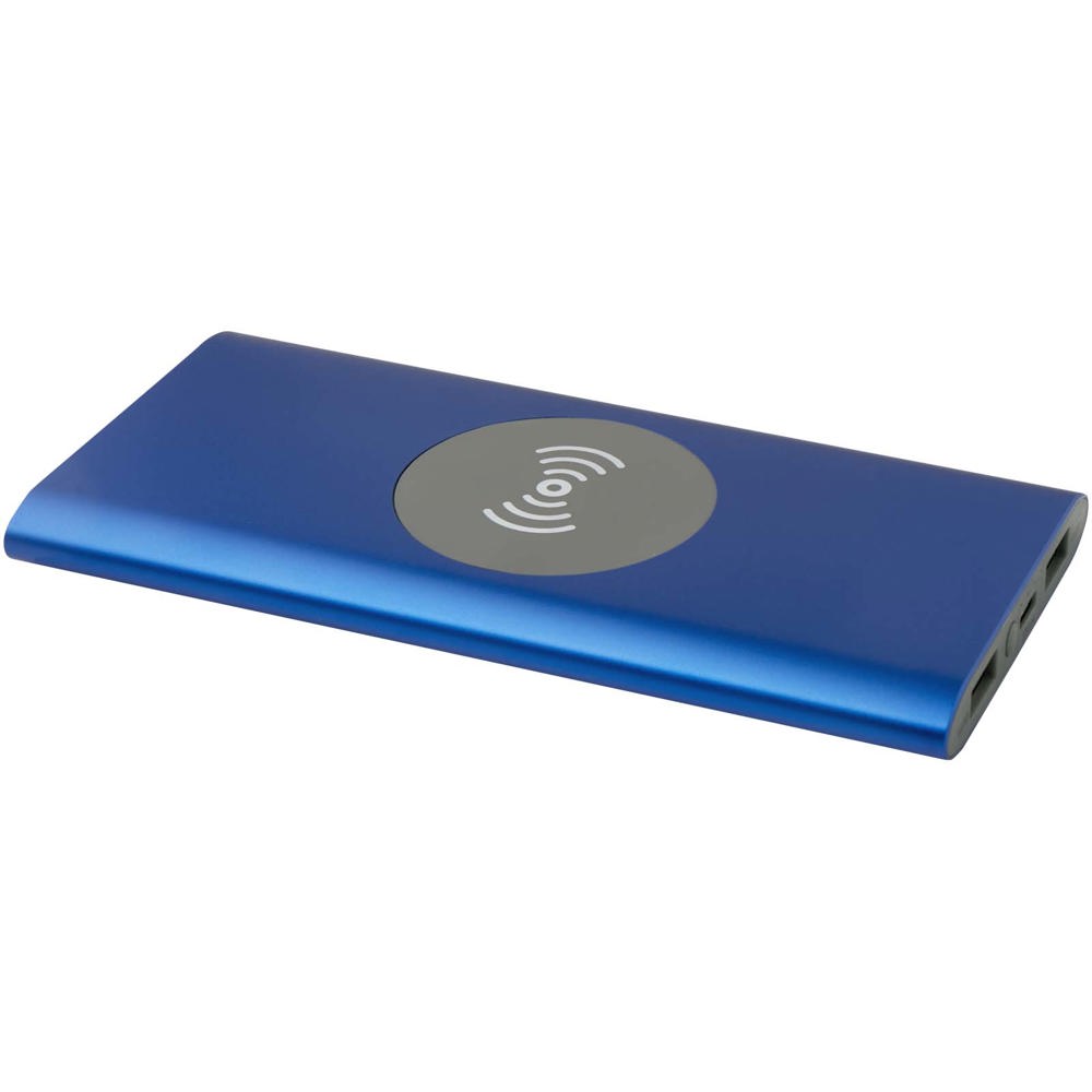 Juice 8000 mAh Typ-C kabellose Powerbank aus recyceltem Aluminium - royalblau