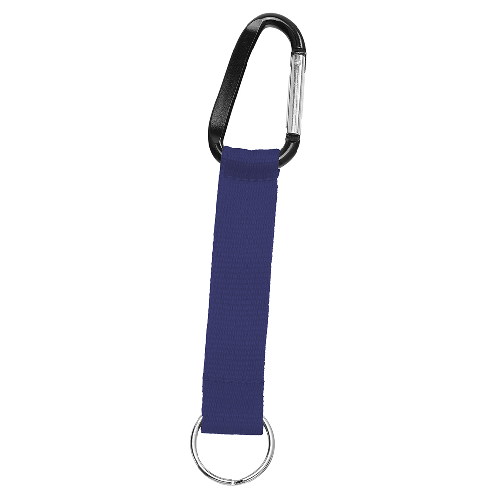 Kurz-Schlüsselband/Kurz-Lanyard "Duo" - Marineblau (ca. Pantone 281C)/schwarz