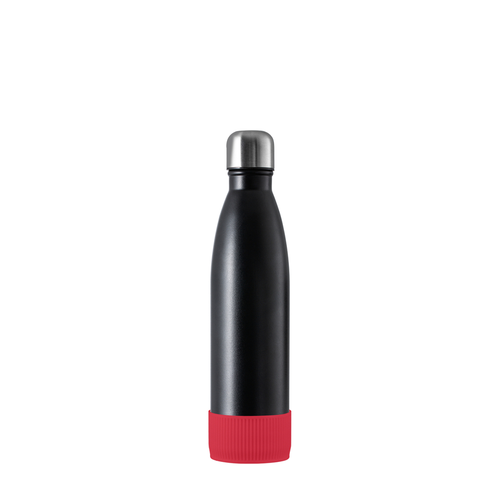 Thermotrinkflasche RETUMBLER-NIZZA - schwarz, silber, rot
