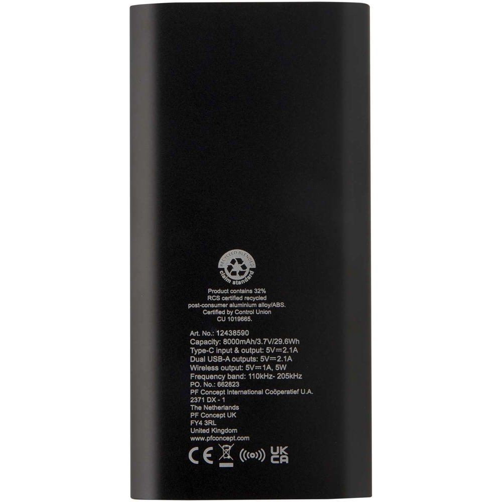 Juice 8000 mAh Typ-C kabellose Powerbank aus recyceltem Aluminium