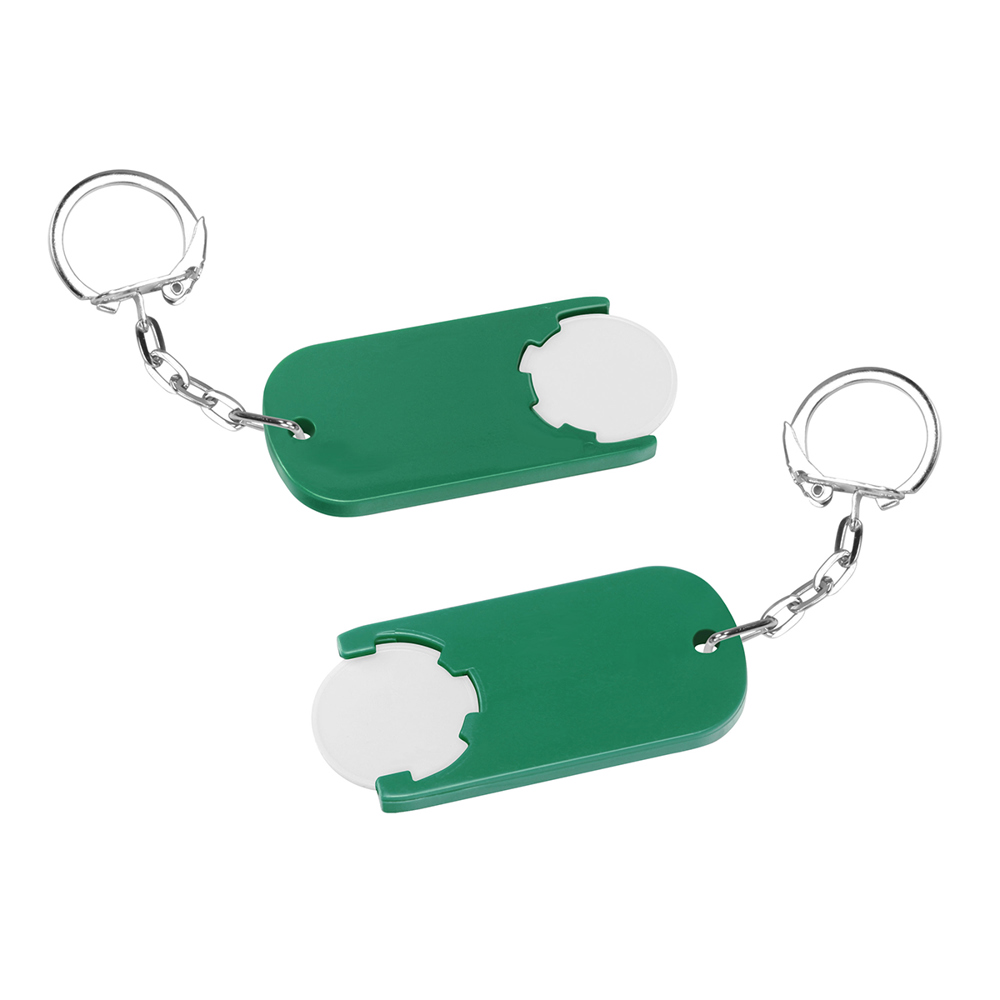 Chiphalter mit 1€-Chip "Alpha" - Weiß/Grün