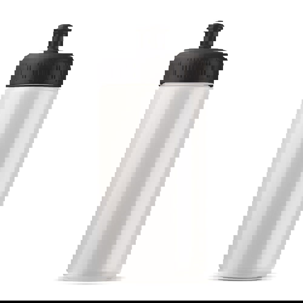 Sportflasche auf Biobasis 500ml basic - Weiss / Schwarz