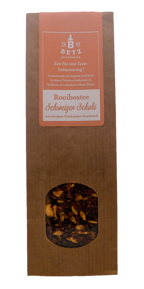 Rooibostee "Schweizer Schoki", 100 g in Präsentkartonage