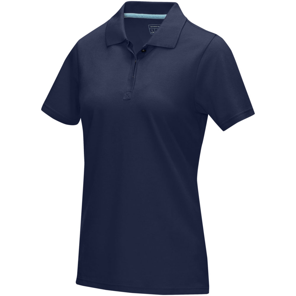 Graphite Poloshirt aus Bio-Baumwolle für Damen - navy