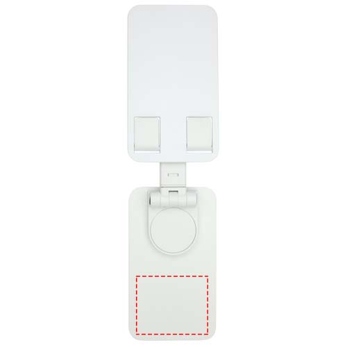 Alhena Klappbare Smartphonehalterung aus recyceltem Kunststoff mit Metallständer für den Schreibtisch