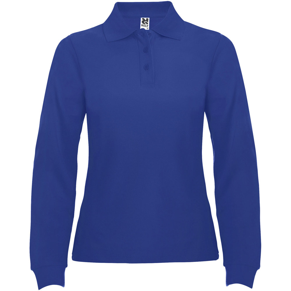 Estrella Langarm Poloshirt für Damen - royalblau