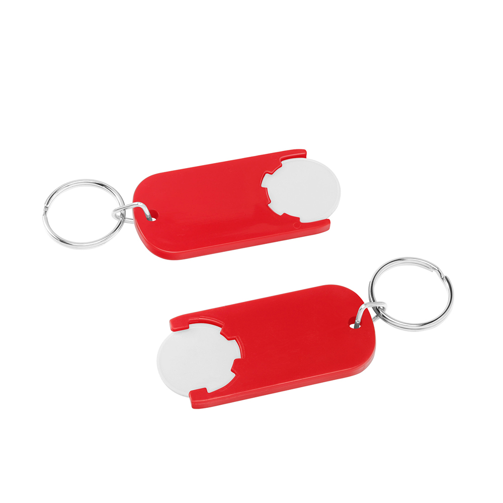 Chiphalter mit 1€-Chip "Alpha" - Weiß/Rot