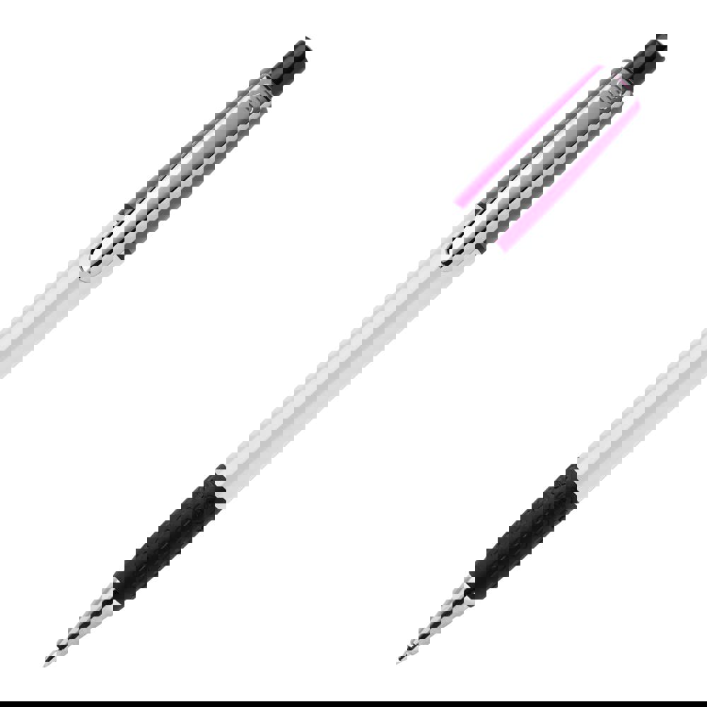 Kugelschreiber Semyr Grip Colour hardcolour - Weiss / Rosa