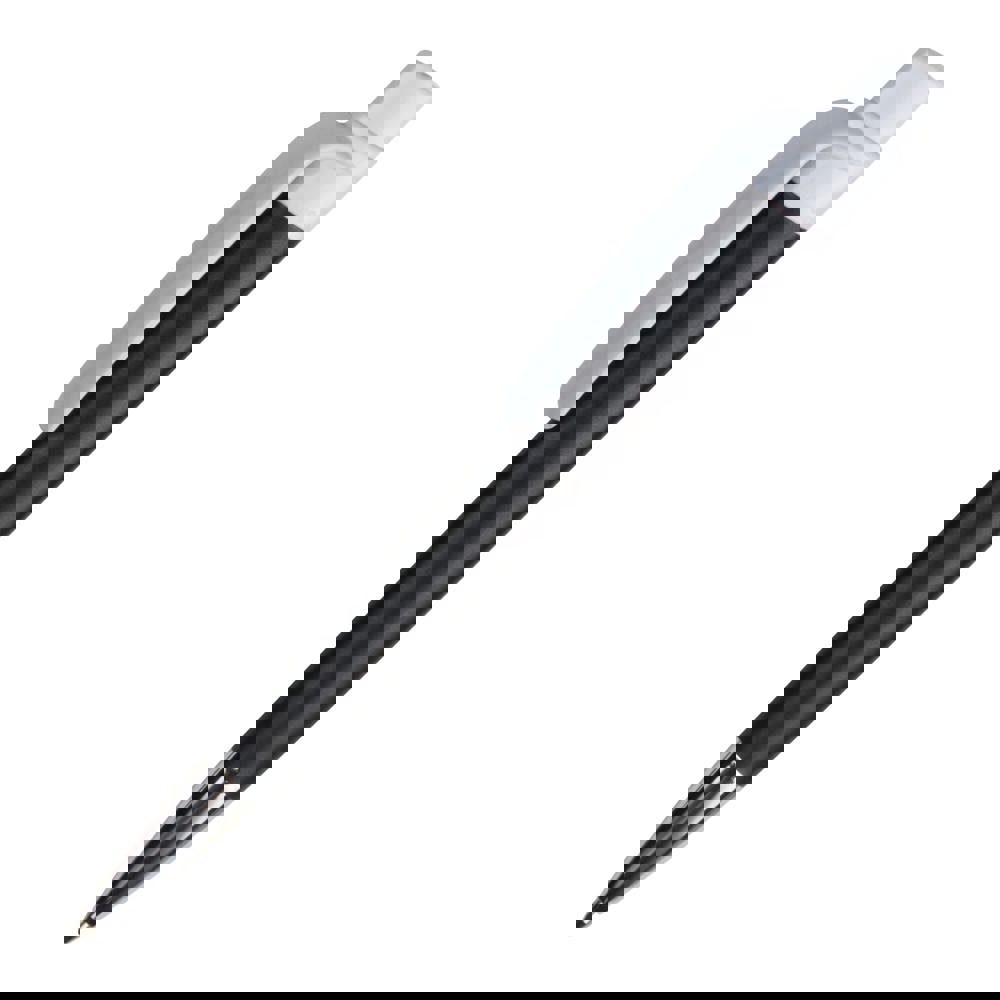 Kugelschreiber Prisma mit NFC-Tag - Schwarz / Weiss