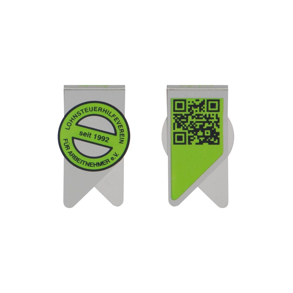 Wingclip shape double sided - silber