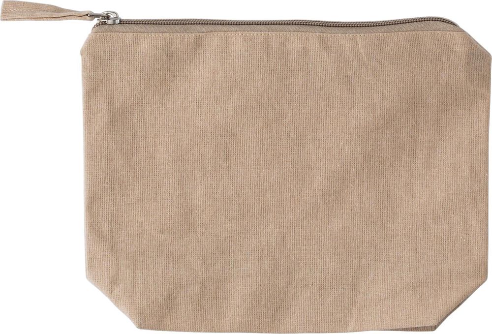 Kosmetiktasche aus recycelter Baumwolle (180 g/m²) Cressida - Khaki