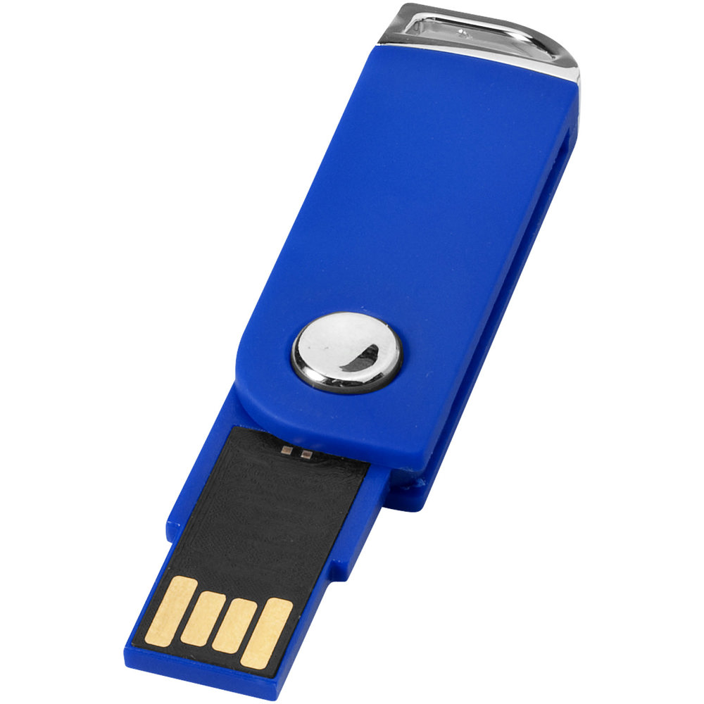 Swivel Rectangular USB-Stick - Blau