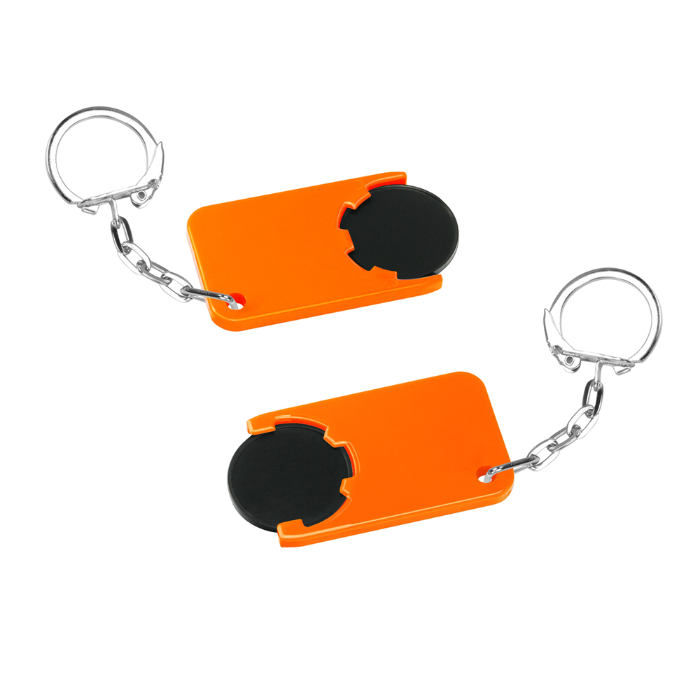 Chiphalter mit 1€-Chip "Beta" - schwarz/orange