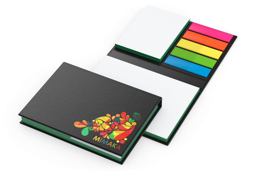 Haftnotiz-Set London Innenteil schwarz 50/50 Haftzettel Farbschnitt