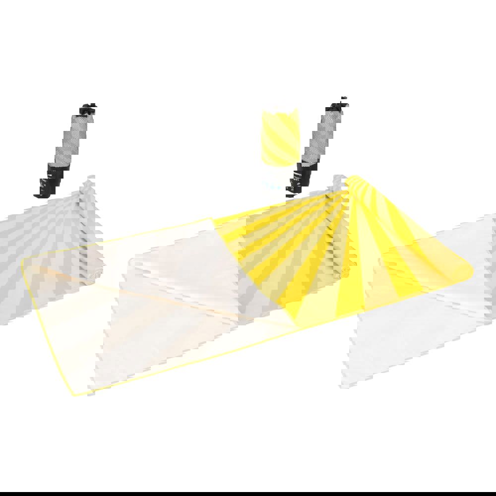 R-PET-Schnelltrocknungs-Strandtuch 100 × 180 cm, Sublimationsdruck - gelb