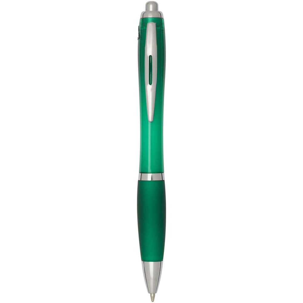 Nash RCS Kugelschreiber aus recyceltem Kunststoff mit farbigem Schaft und Griff (schwarze Tinte) - grün