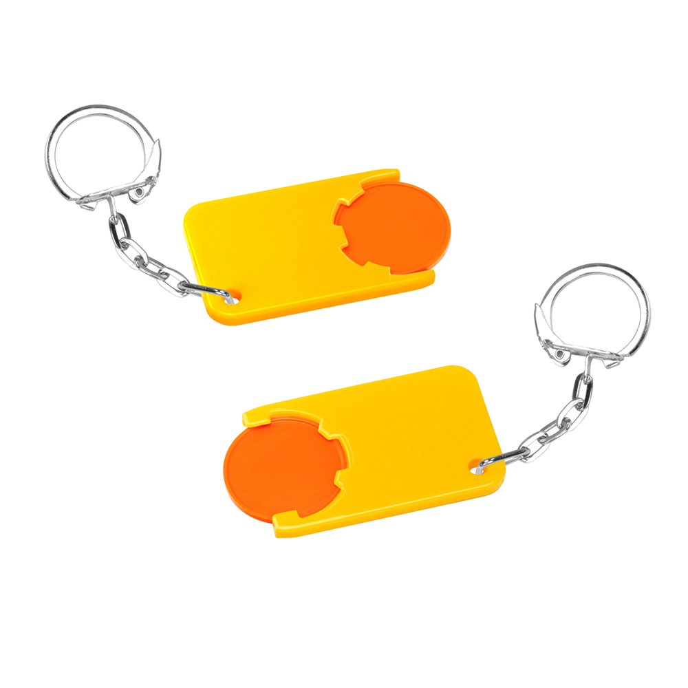 Chiphalter mit 1€-Chip "Beta" - orange/gelb