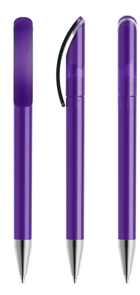 Prodir DS3TFS Frosted with Satin Metal Nose-Cone - Violett gefrostet