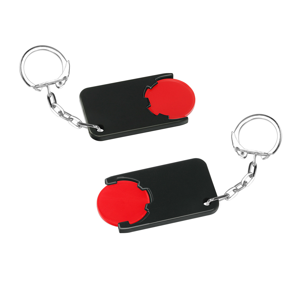 Chiphalter mit 1€-Chip "Beta" - rot/schwarz