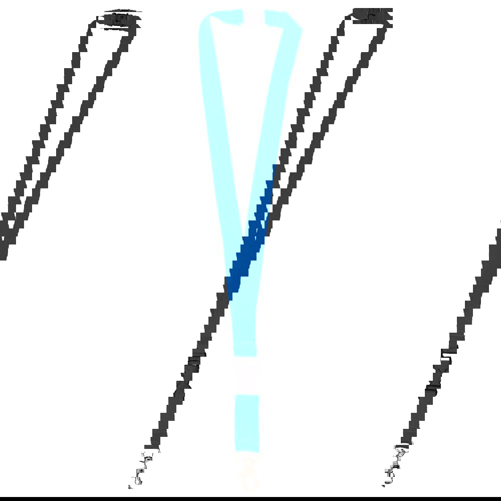 Polyester-Lanyard 20mm mit Schnalle und Haken - Royal Blue 286C