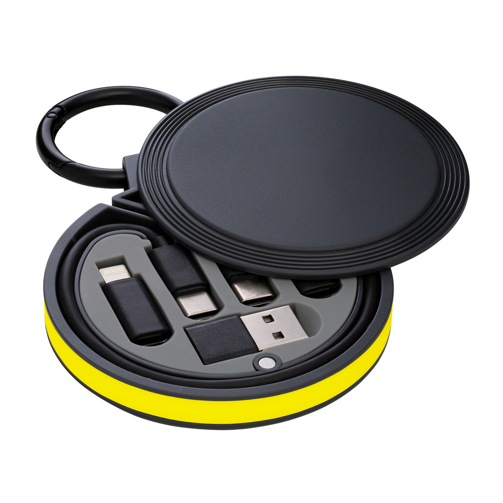6-in-1 Ladekabel REEVES-myCONVERTICS - gelb, schwarz