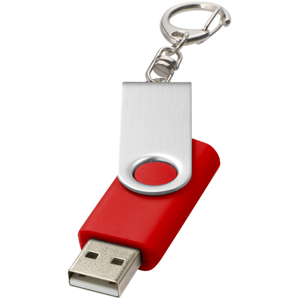 Rotate mit Schlüsselanhänger USB-Stick - mittelrot
