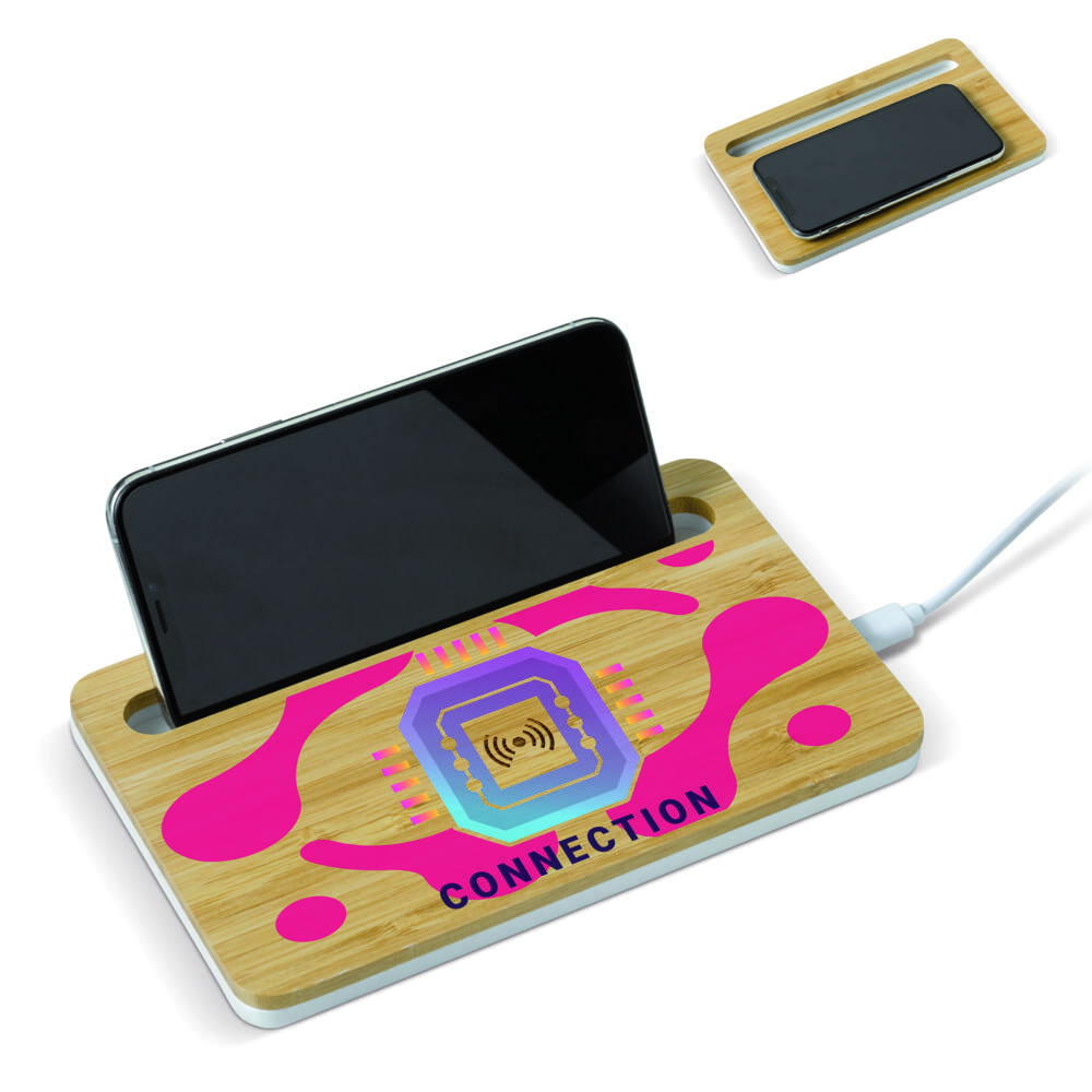 Kabellose Ladestation aus Bambus, 5W