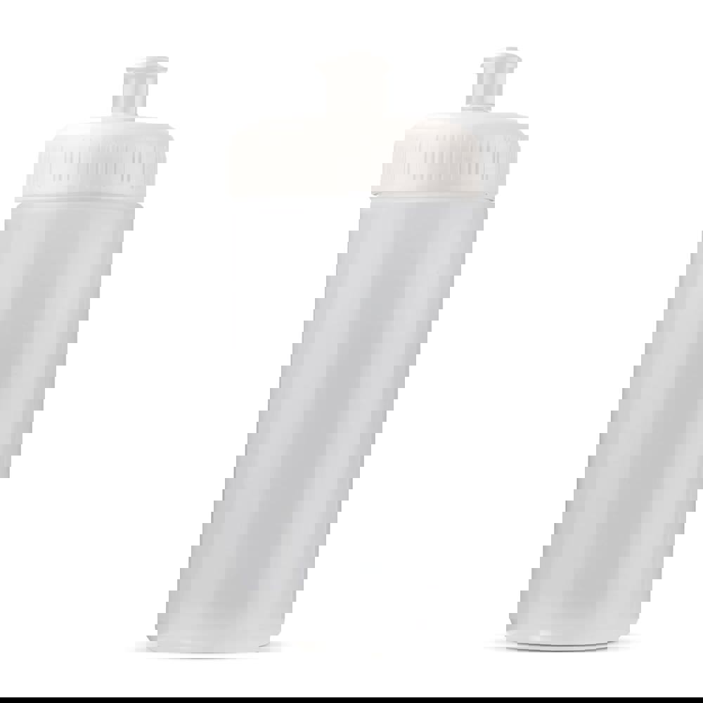 Sportflasche auf Biobasis 500ml basic - Transparent / Weiss