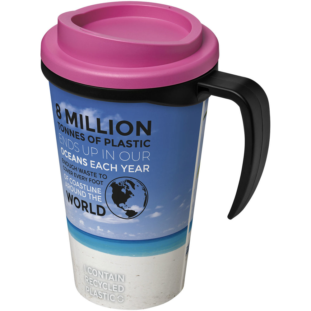 Brite-Ameriano® Grande 350 ml Isolierbecher - schwarz, rosa