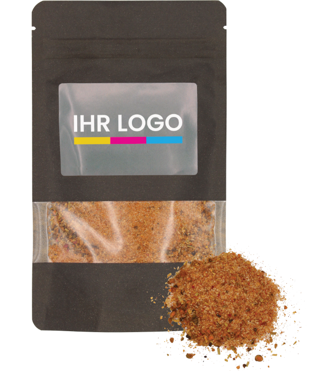 Grill Gewürz verpackt im Doypack Beutel groß Schwarz