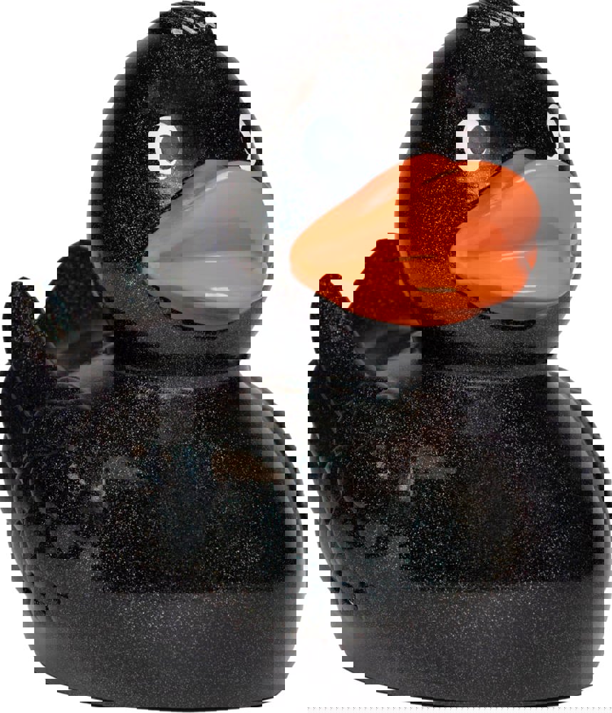 Quietsche-Ente - schwarz/glitzer