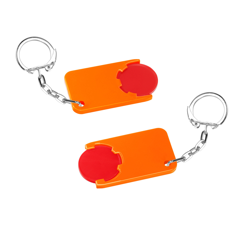 Chiphalter mit 1€-Chip "Beta" - rot/orange