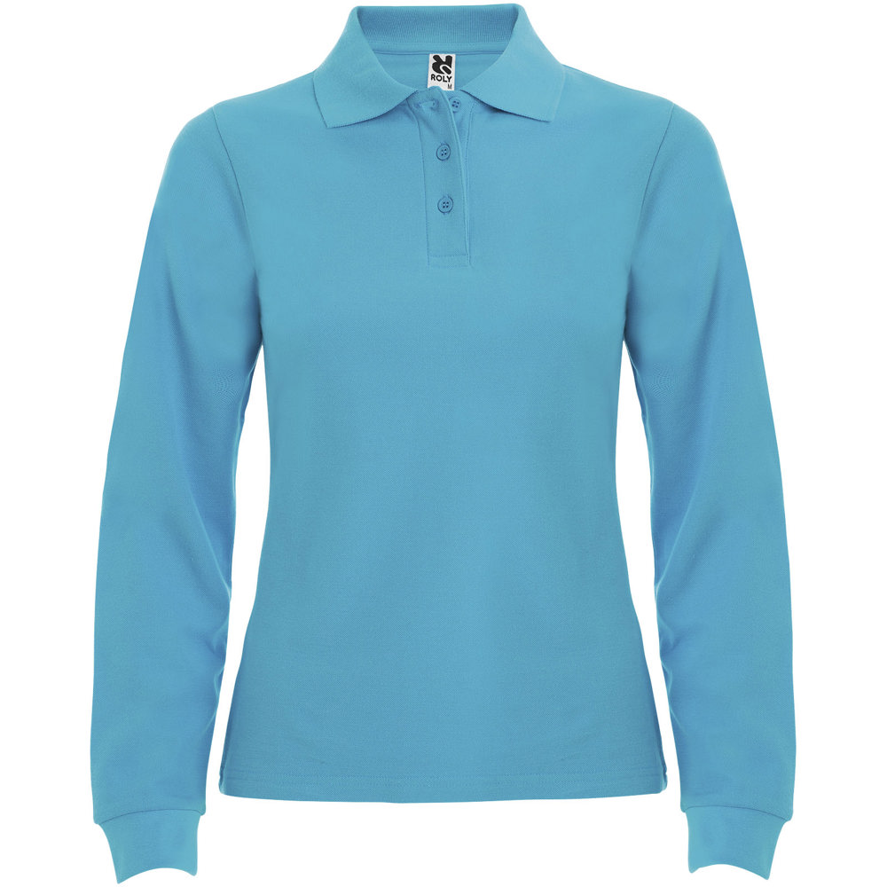 Estrella Langarm Poloshirt für Damen - Türkis